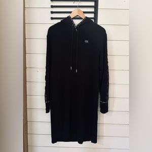 Calvin Klein hooded fleece sweatshirt dress